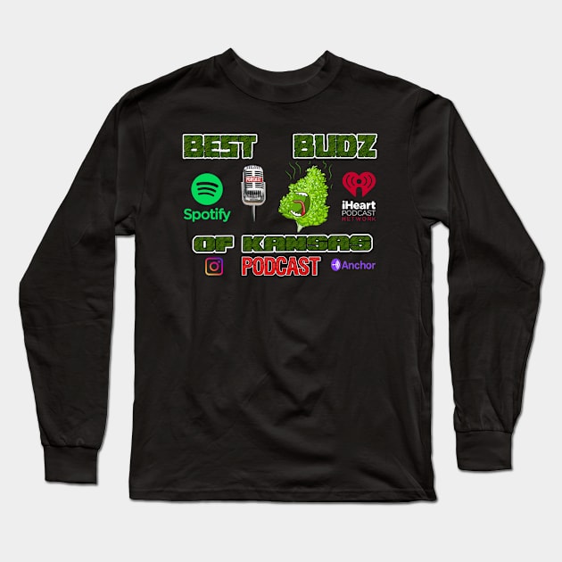 Best Budz Podcast Logo - Platform Logos Long Sleeve T-Shirt by Best Budz Podcast